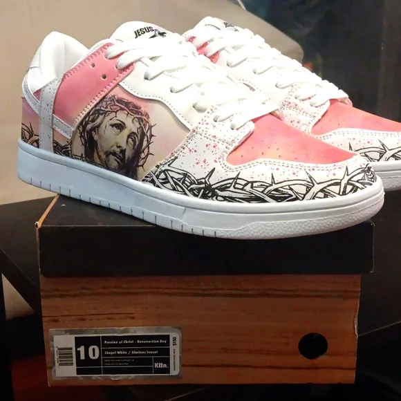 KITO WARES PASSION OF CHRIST DUNKS 'RESURRECTION DAY' NEW W/ BOX SZ 10 W… - Picture 1 of 7